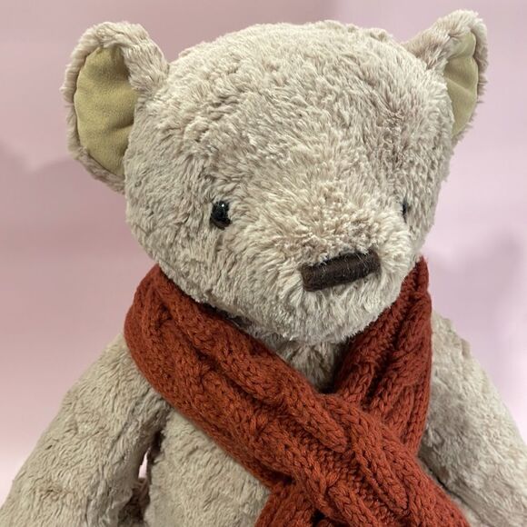 ✨HOST PICK✨UGG 22" Sunny Plush Teddy Bear w/ Scarf Oatmeal Stuffed Animal Toy - Picture 6 of 13